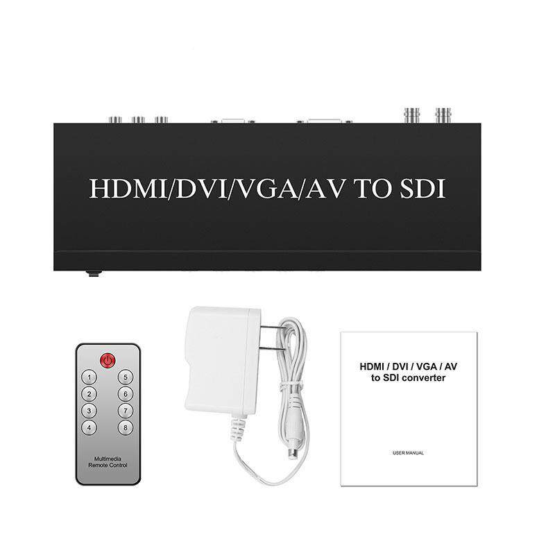 HDMI/VA/AV/DVI转双口TNJSD转换器分配器视清带音频频信号转I换G