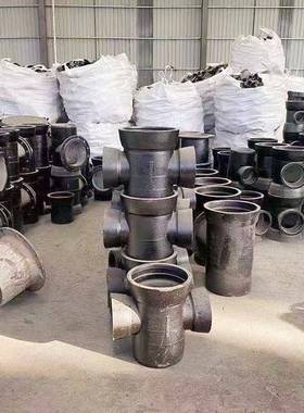 承承球插双四通管件墨铸铁四通十字管全承插qmst001水或法兰接口