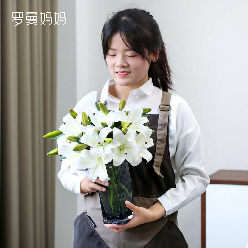 以法莲百合仿真花客厅桌面摆件