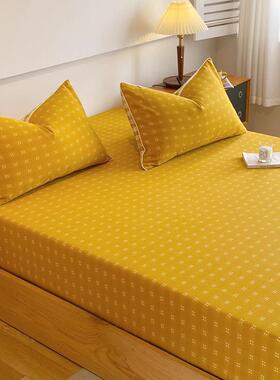 类新款床全笠单件床罩床垫保护罩双层纱A床70326单纯棉床棉套防滑