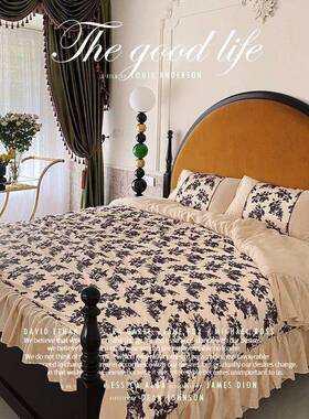 复约古法式美式实木床黑色主卧双人8eB3CHmf简床现代民软包床欧式