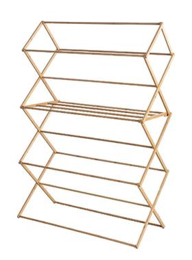 阳竹制楠竹家用毛巾架浴室落地浴架巾巾置物架QFG免打孔台立式毛