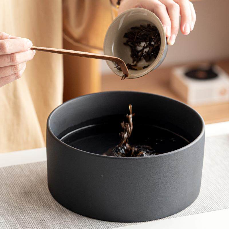 洗缸大号陶洗盆茶茶JZLP-772盂水盂茶渣缸建水特大茶茶道废水瓷缸