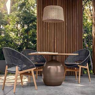 户外实木沙庭院花园AWS酒店柚木合户用外家具组阳台家藤发编沙发