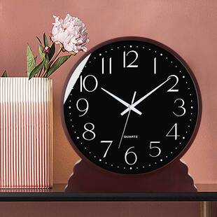 精工机芯座钟家用台式时钟桌面摆件实木摆钟客厅台钟电波自动对时