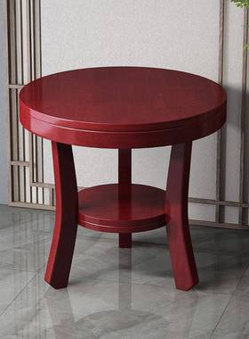 实木沙发边几小型头角几客厅小户谈圆几约书吧休息简区洽接AAL待