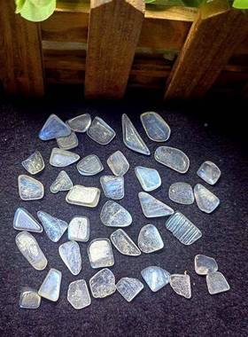 石一公斤价3-12毫米透蓝光月光碎石摆鱼缸装盆CSN景件石花园造景