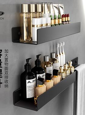 卫生间3体04不锈钢置物架毛巾DBN一镜前免厕所收浴室墙上打孔纳架