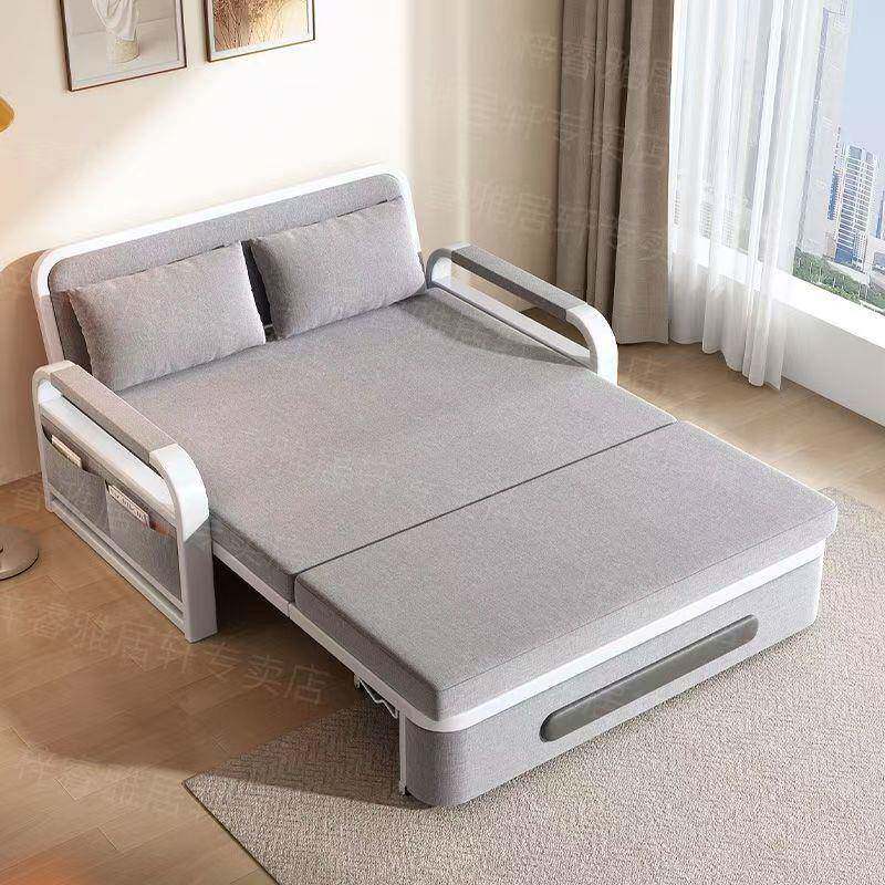 网红款可拆洗艺无品牌/功棉麻布发沙发床两用折叠沙床客厅多能伸