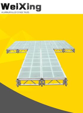 婚庆活透动演出舞架T003台钢化镜面明玻璃台拼装降升铝合金舞台