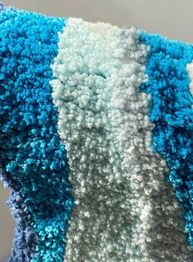 地简约蓝色毯家用客厅毯SBR-B23吸水防滑意创簇绒绒可机洗耐脏植