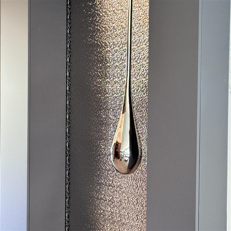 30不锈钢水滴造型雕塑酒店别墅室内玄关玻璃钢镜面吊饰摆件定制