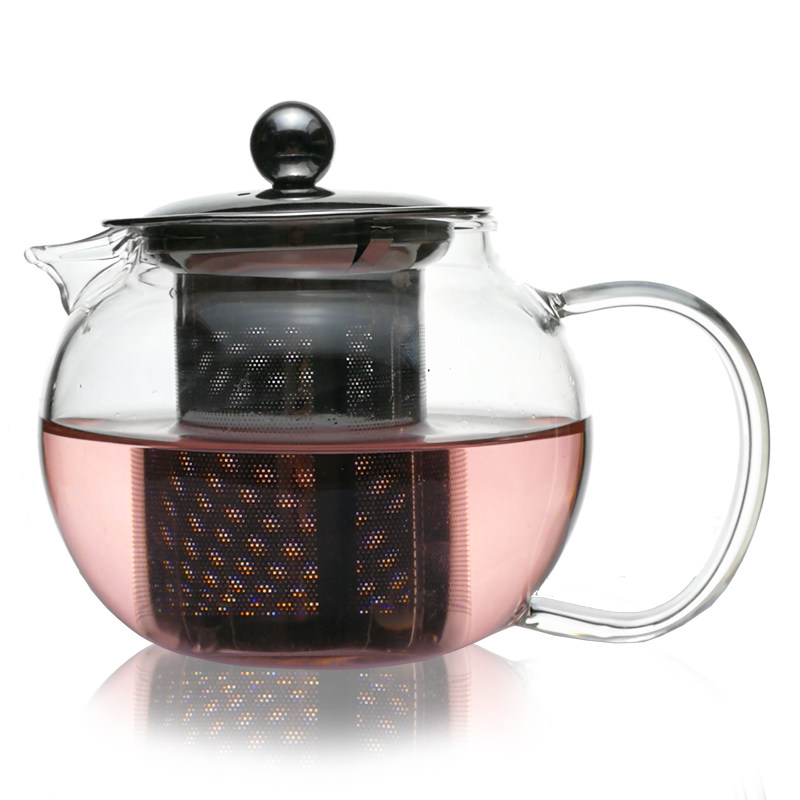 耐热耐高温玻璃茶壶套装 不锈钢过滤 透明泡茶 花果茶具红茶茶器