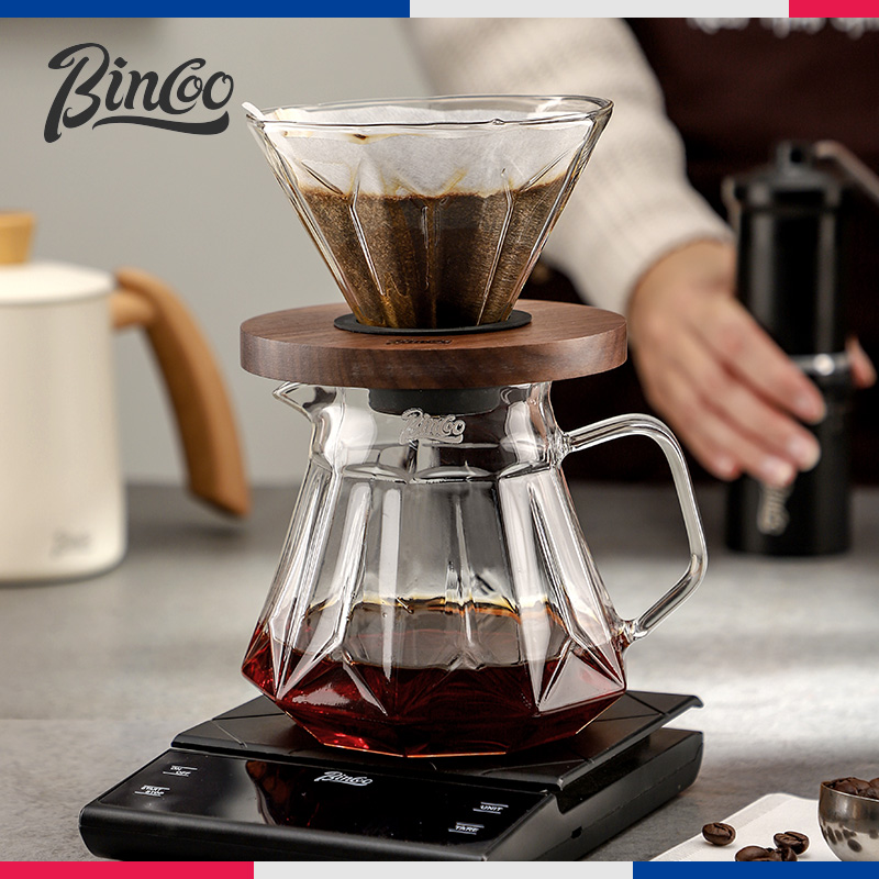 Bincoo玻璃手冲咖啡壶套装分享壶萃取滤杯家用冲泡漏斗细嘴壶器具