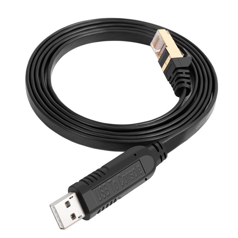 z-tek力特USB转console调试线RS232串口线RJ5网口配置线ztek芯片