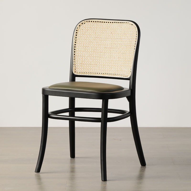 实木餐椅靠背椅中式藤椅手工编织环保家用阳台酒店餐厅组合顺风椅