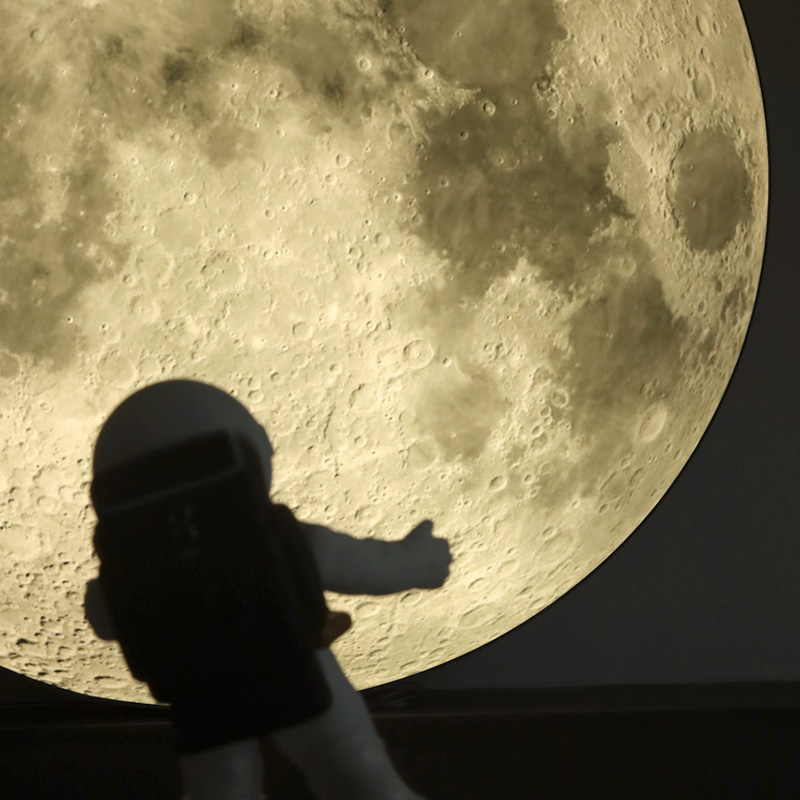 发光月球圆形软膜灯箱 无边框卡布灯箱 高清uv舞台装饰背景墙