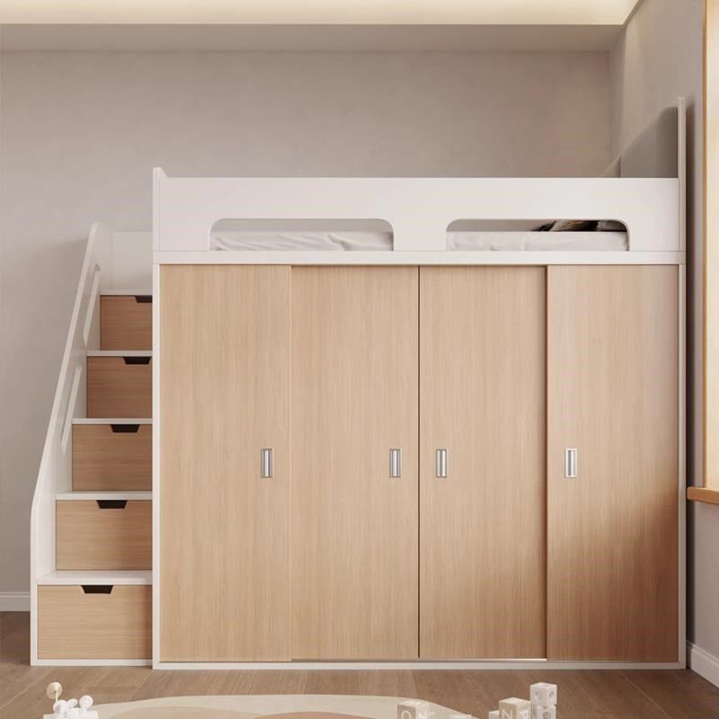 定制实木下柜上床多功能组合床衣帽间衣柜床一体小户型儿童半高床