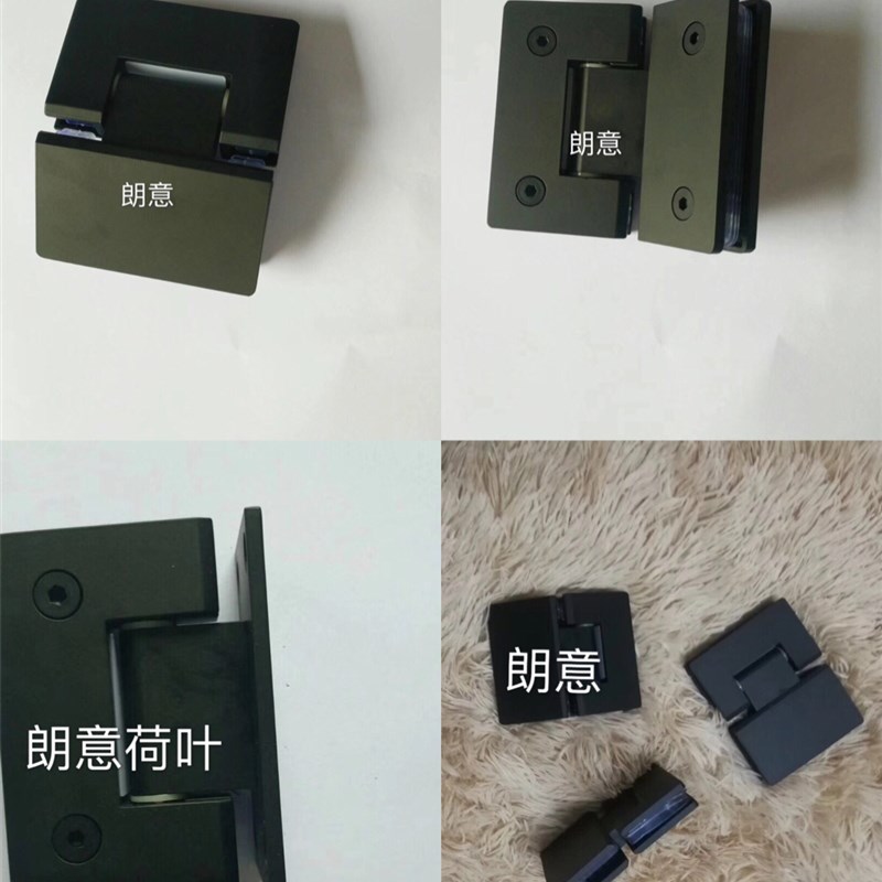 定制黑色淋浴房一字型开门淋浴房钢化玻璃淋浴房隔断移门