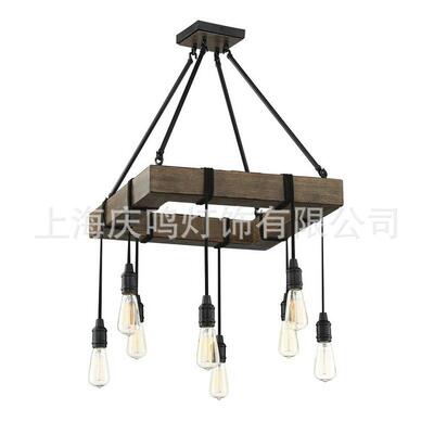 爆热SR-4133B销卧美式乡村复古吸风顶灯工业农舍木纹室灯款具