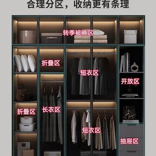 衣柜家出用卧室玻FOO璃门新款 2025房储物柜小户型简约租子用衣橱