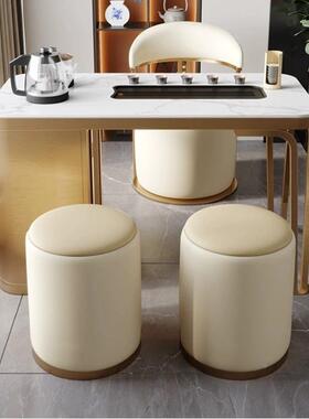 轻奢岩板小茶台现代简约客厅家小户型组会客AWF休用闲阳椅台小茶