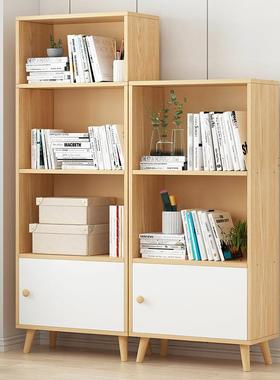 书架置简易落地家用客简厅隔断卧室由组自合VLJ约物实木腿书柜