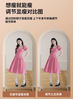 ?可地动旋转钢穿ISQ衣镜家用落镜服装店全身镜不锈移显瘦大镜子舞