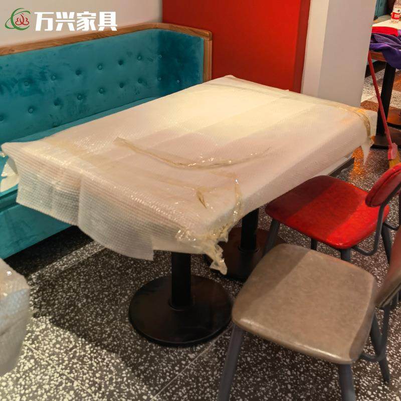 奢新中式岩板中餐餐桌现代轻方AAT桌桌卡座组合商圆用主题店桌