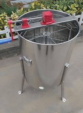 手四摇蜜机动，出口4框蜜蜂框分离机带UDI支架流蜜口四框