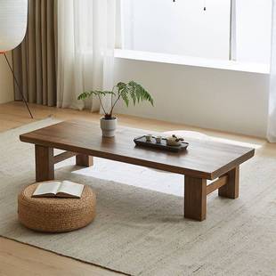 麦蓬实木茶几矮桌榻榻米桌子禅意炕桌复古长条地桌阳台简约小茶几
