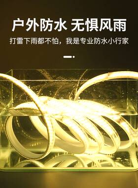 led灯带户外防水v高压室外程外墙装饰屋檐氛围暖光线软灯条