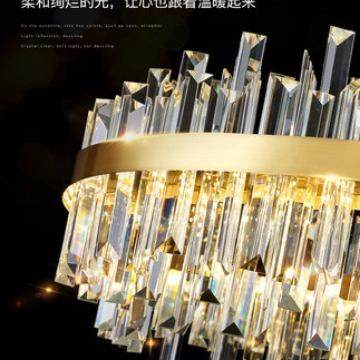 轻奢2水晶吊灯客厅灯0NET25新款现代简约大主气圆形灯具网红吊灯