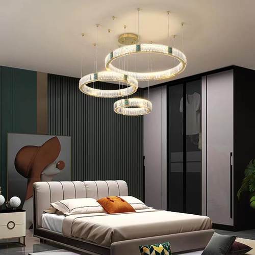 轻奢水晶吊灯768客厅灯复餐厅式楼别墅梯灯店酒包间样板房间楼大