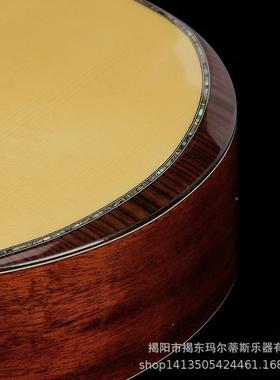 全单民民RUU谣木吉他41寸云芯杉全桃花实木谣吉他亮光光抛厂家