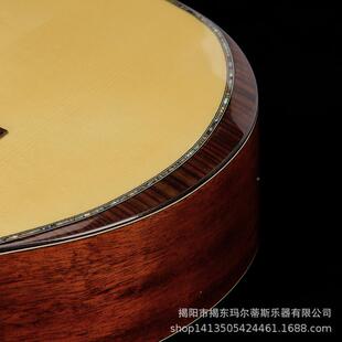 全单民民RUU谣木吉他41寸云芯杉全桃花实木谣吉他亮光光抛厂家