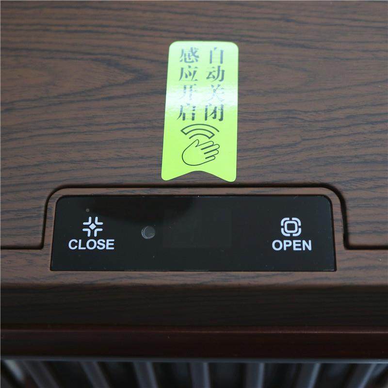 9WO新中式实木智能垃圾桶复古客KTF纸R篓筐家用木质自动感应厅收