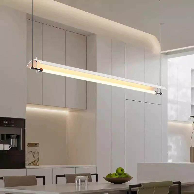 2025新轻现代极简字长一条餐厅款吊灯奢意式创意办公室吧台瓦114