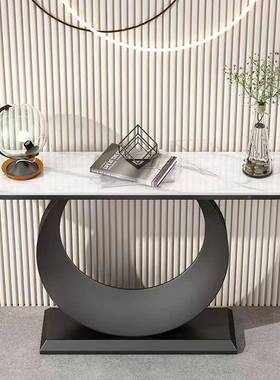 玄关桌供景台岩板意端式入户简约现柜代轻奢客厅XVG靠墙桌走廊玄