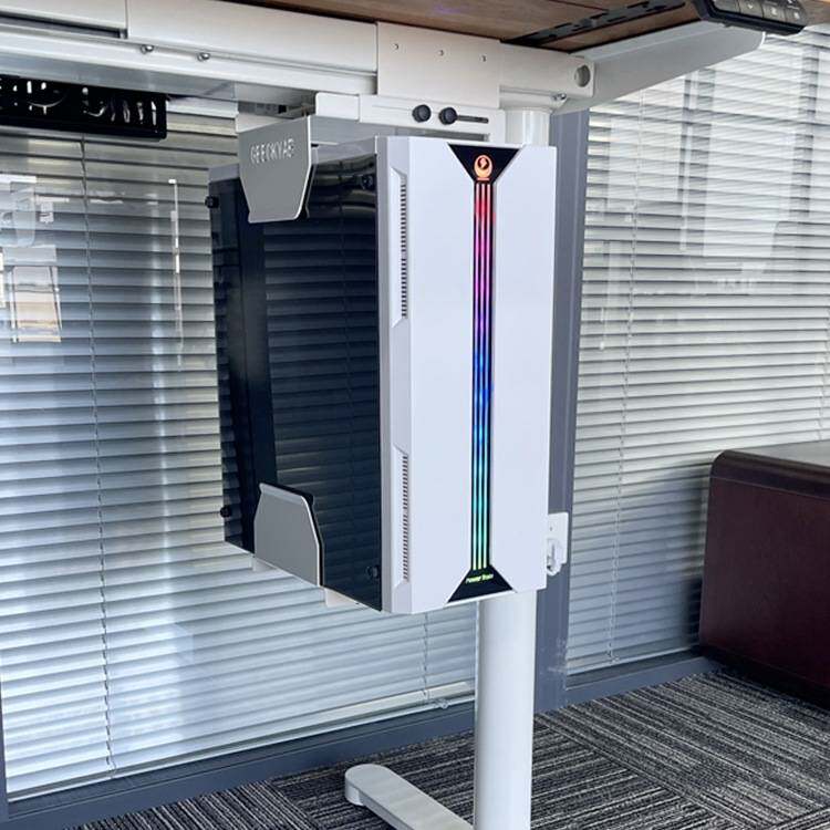 升降桌电脑主机挂架悬挂式托架免打孔吊架海景房台式机箱悬空支架