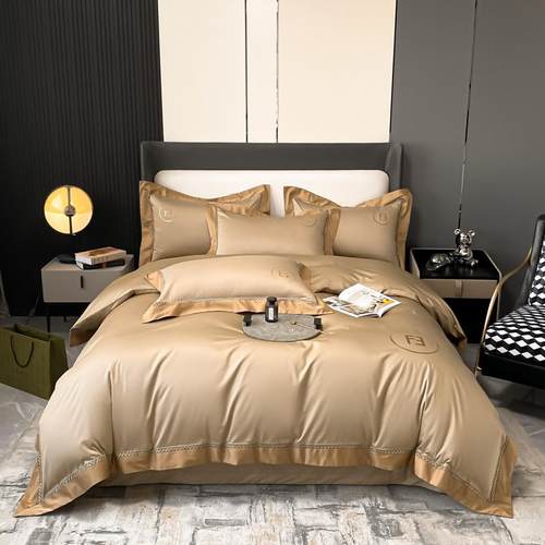 厂家直销钻新CRM-MLD款60长绒棉烫时尚简支四件套床约上用品