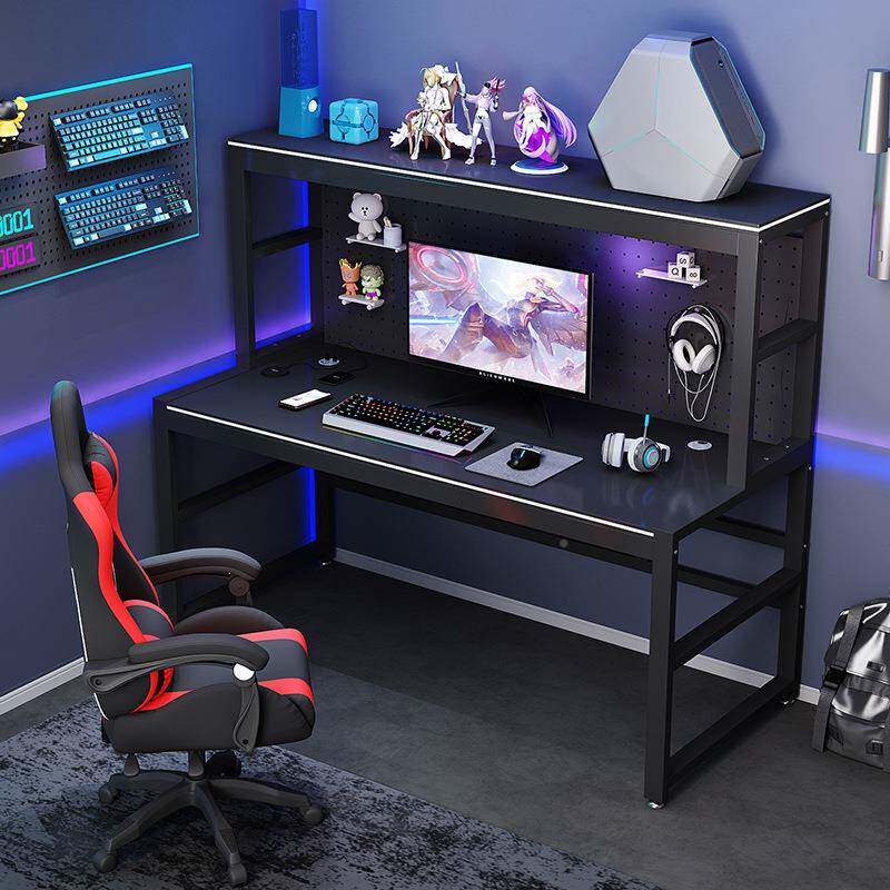 电公竞桌台式家用网红洞桌洞架板书打印机BVH一体单层学习办电脑