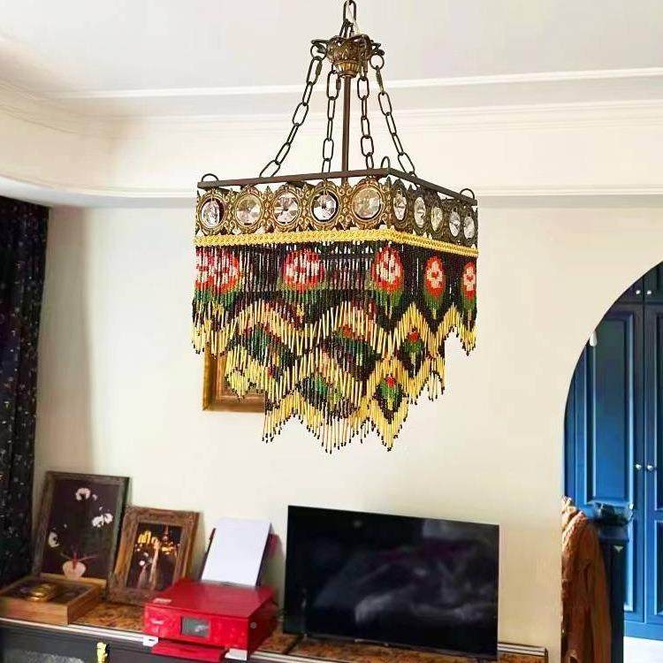 式欧式复古卧室流DAD苏厅客床头吊灯玫高法端设计师书房餐厅灯瑰