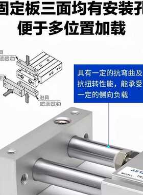 亚德客双轴双杆气缸TR10X16X20X10X20X25X30X40X50X60X70X80X90S