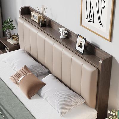 床木1.5m家用主简卧双人床现代实床约KTN软包床出租房用经济型单