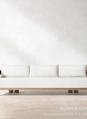 户外休沙发闲别庭花墅园HTO实木家具室外露台防防晒柚木水沙院发