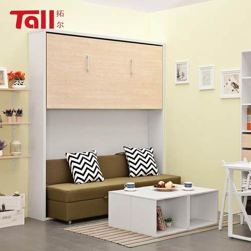 厂家供折叠沙发双能层多功简约时直尚床隐形床家具两C0030层上下