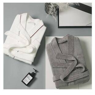 酒店浴袍纯棉吸水速干薄款睡袍洗完澡穿的浴巾女可穿式浴衣男春秋