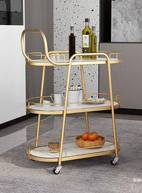网红手推车酒店餐移动餐车家带VYK轮三层厅用餐车件摆摊一代安