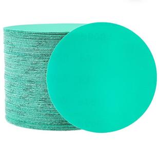 6寸纸绿色水绒聚酯SUM薄膜植砂圆形背绒绿砂纸干磨磨气磨机打磨抛